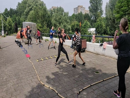 Boksen in het park Amsterdam - Groepstraining